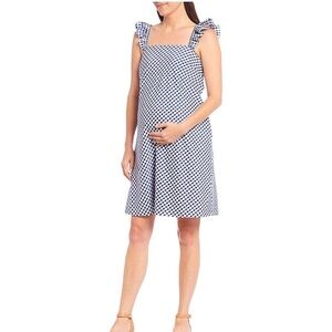 Alex Marie Blair Maternity Sleeveless Gingham Dress